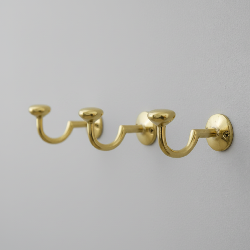 Solid Brass Wall Hook Gold Coat Hanger for Entryway & Bath Arcuros