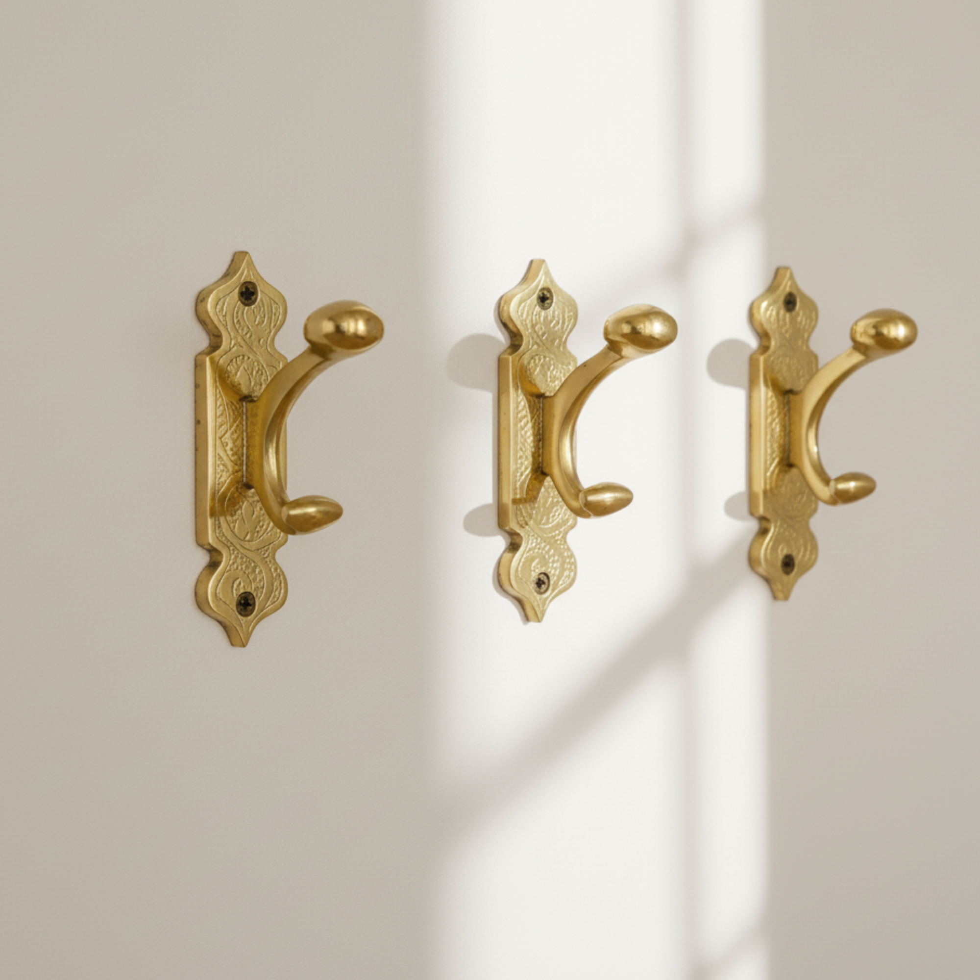 Decorative Brass Wall Hook Handmade Brass Hardware for Rustic & Boho Homes Beldiatlas