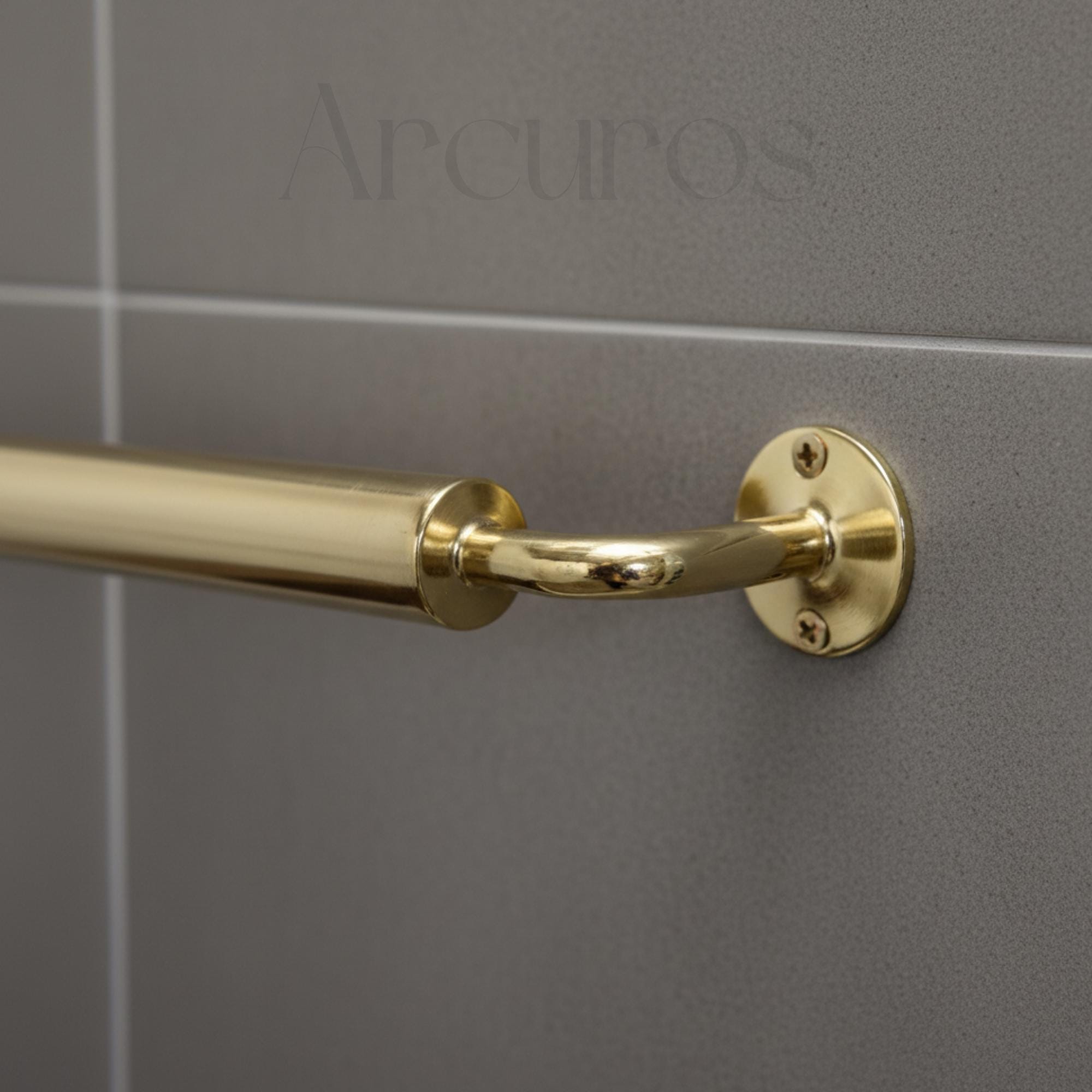 Handmade Unlacquered Brass Towel Bar: Moroccan Bathroom Decor Arcuros