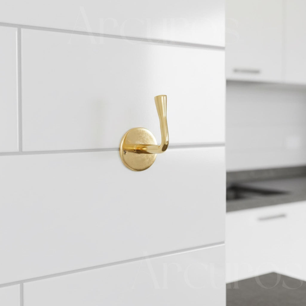 Solid Brass Coat Hooks Unlacquered Antique Brass Wall Hooks Arcuros