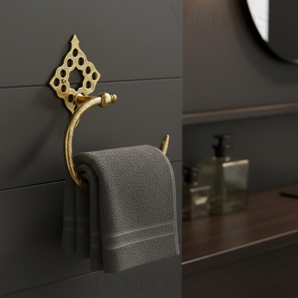 Brass Toilet Paper Holder | Vintage Wall Towel Holder | Bathroom Accessories Arcuros