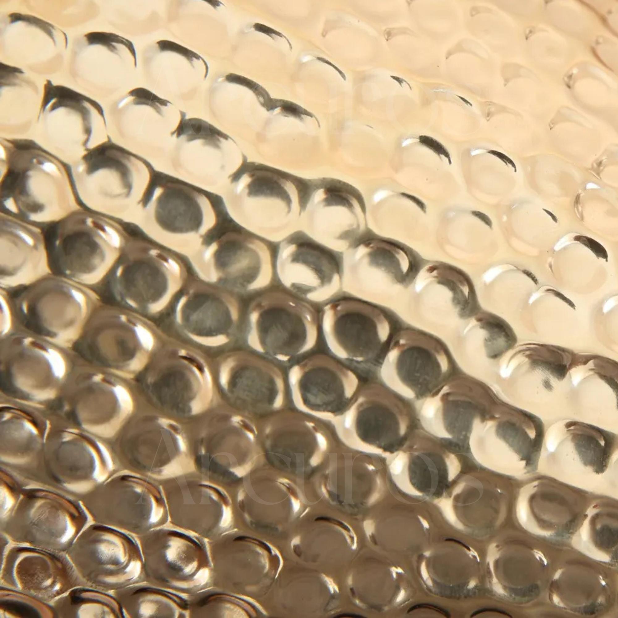 Handmade Hammered brass bathroom trash can Arcuros