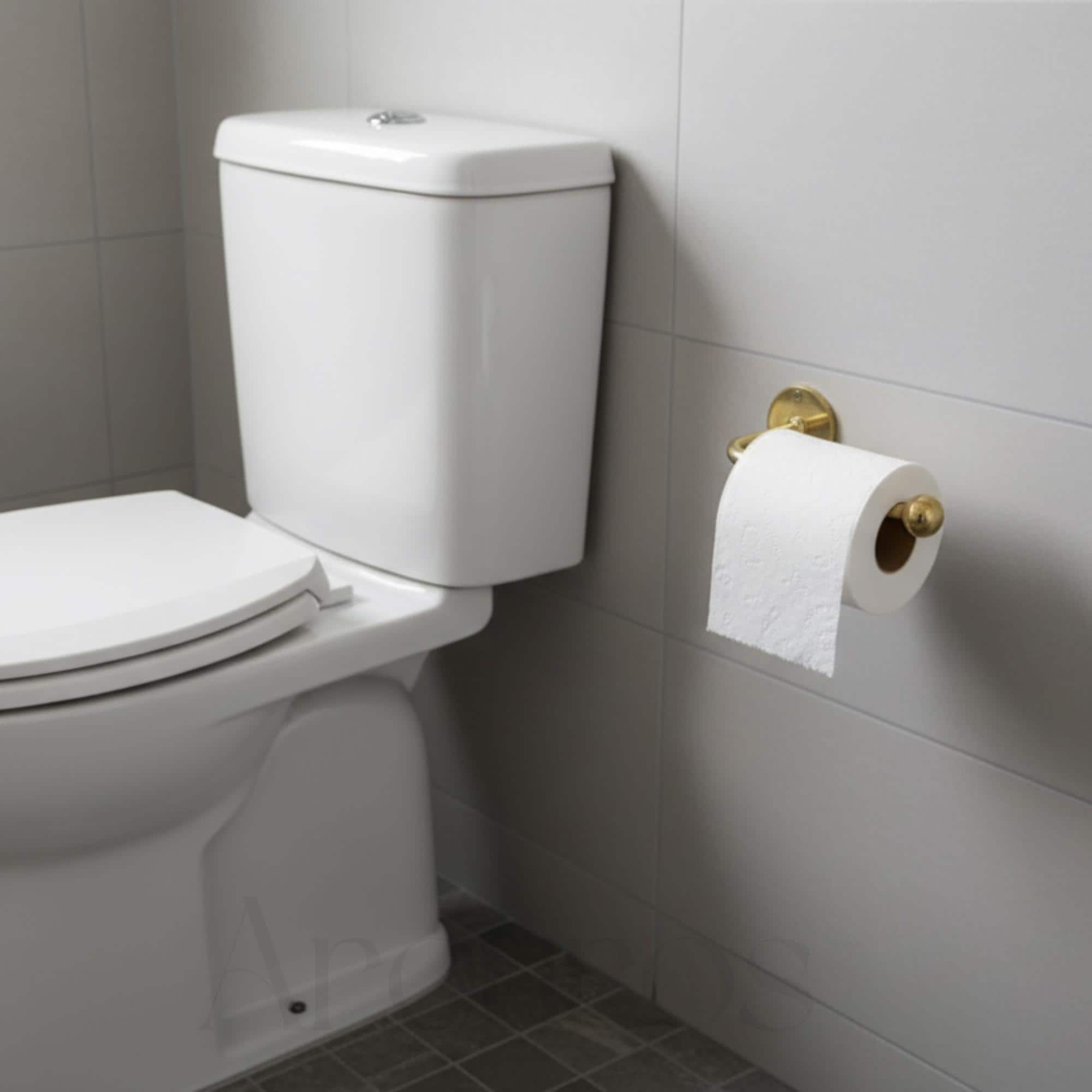 Unlacquered Solid Brass Toilet Roll Holder, Wall Mount Bathroom Fixture Arcuros