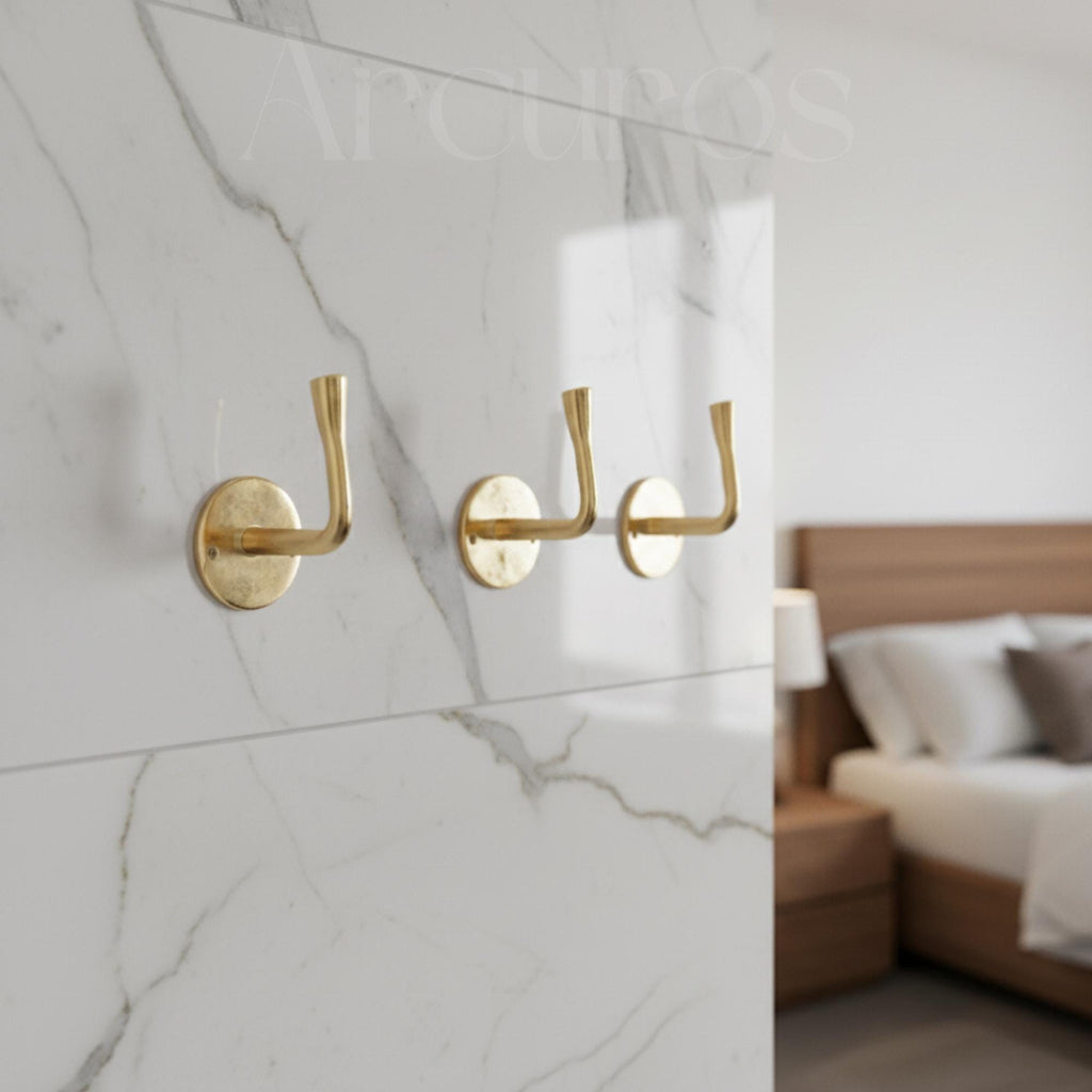 Solid Brass Coat Hooks Unlacquered Antique Brass Wall Hooks Arcuros