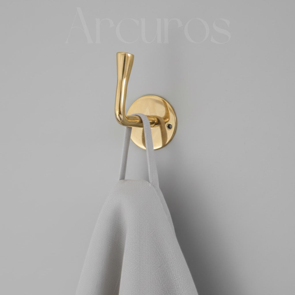Solid Brass Coat Hooks Unlacquered Antique Brass Wall Hooks Arcuros