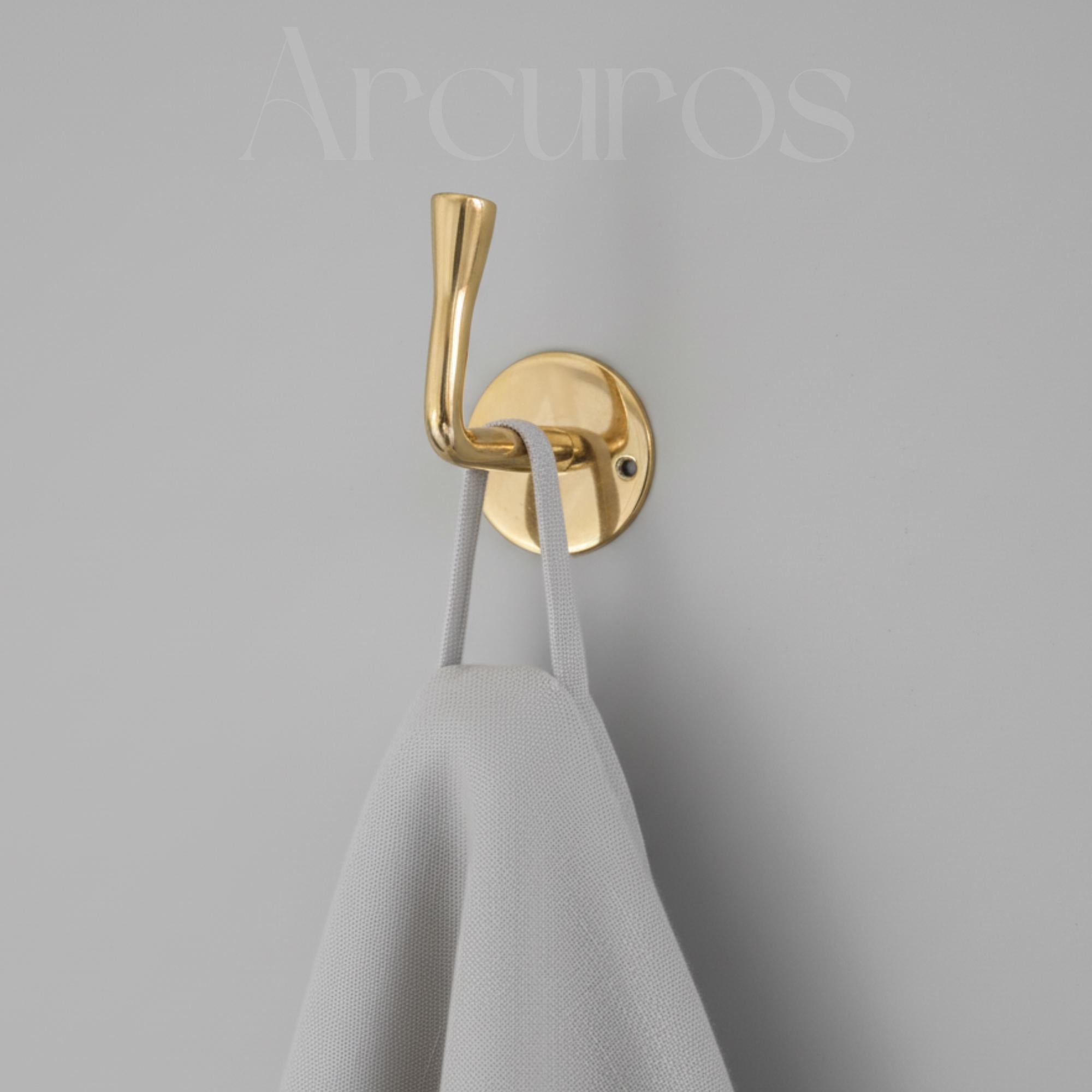 Solid Brass Coat Hooks Unlacquered Antique Brass Wall Hooks Arcuros