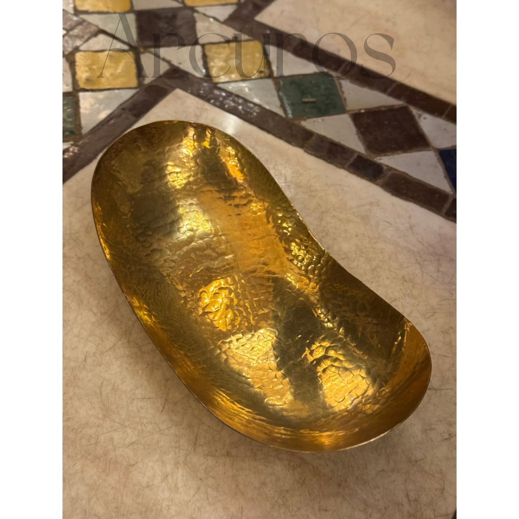 Handcrafted Brass Soap Dish: Moroccan Engraved Bathroom Accessory Beldiatlas