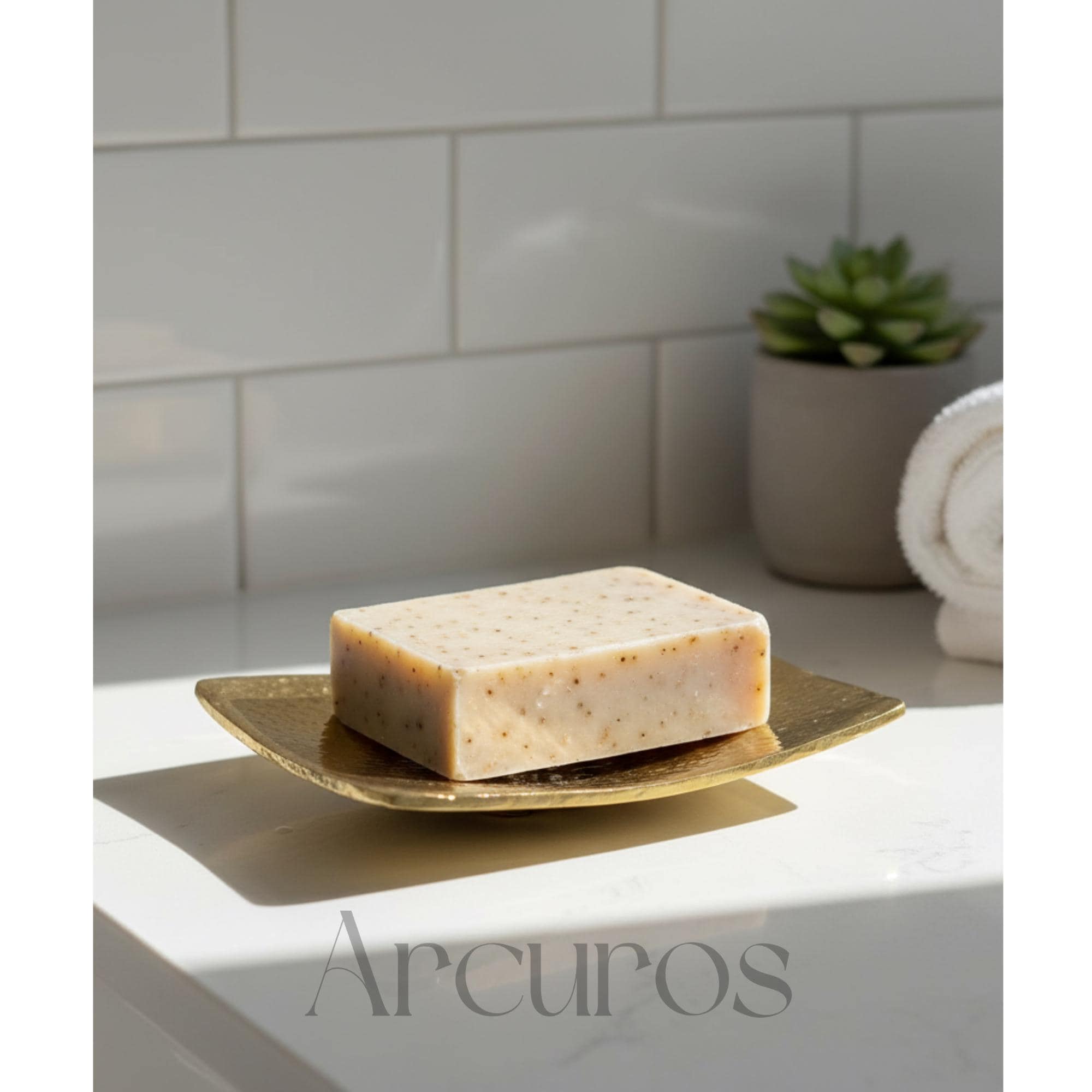 Golden Elegant Unlacquered Brass Soap Dish: Authentic Handcrafted Soap Holder Beldiatlas