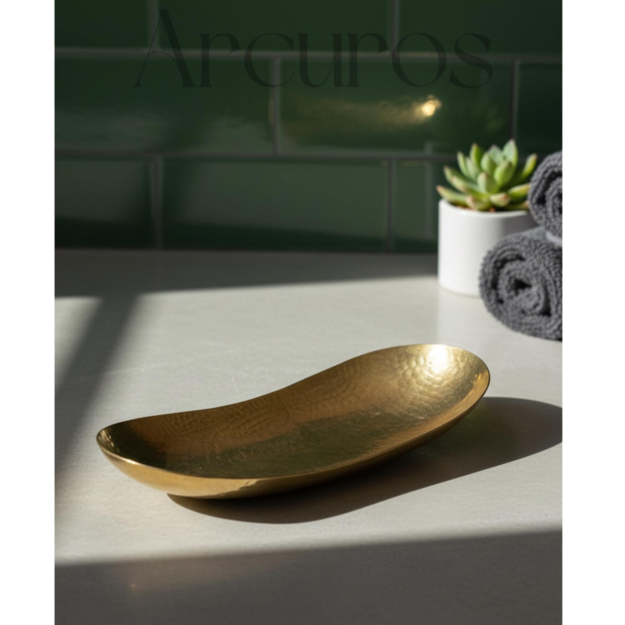 Handcrafted Brass Soap Dish: Moroccan Engraved Bathroom Accessory Beldiatlas