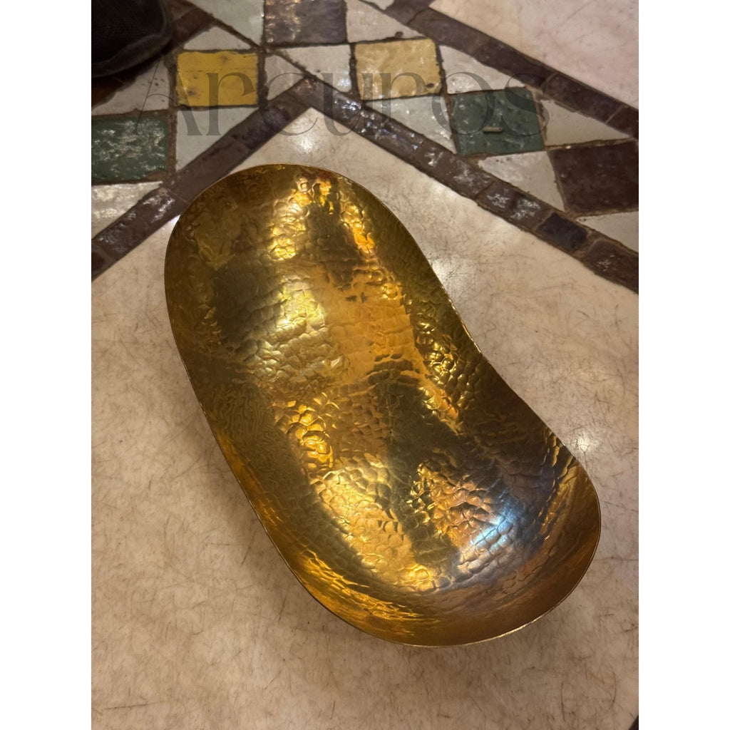 Handcrafted Brass Soap Dish: Moroccan Engraved Bathroom Accessory Beldiatlas