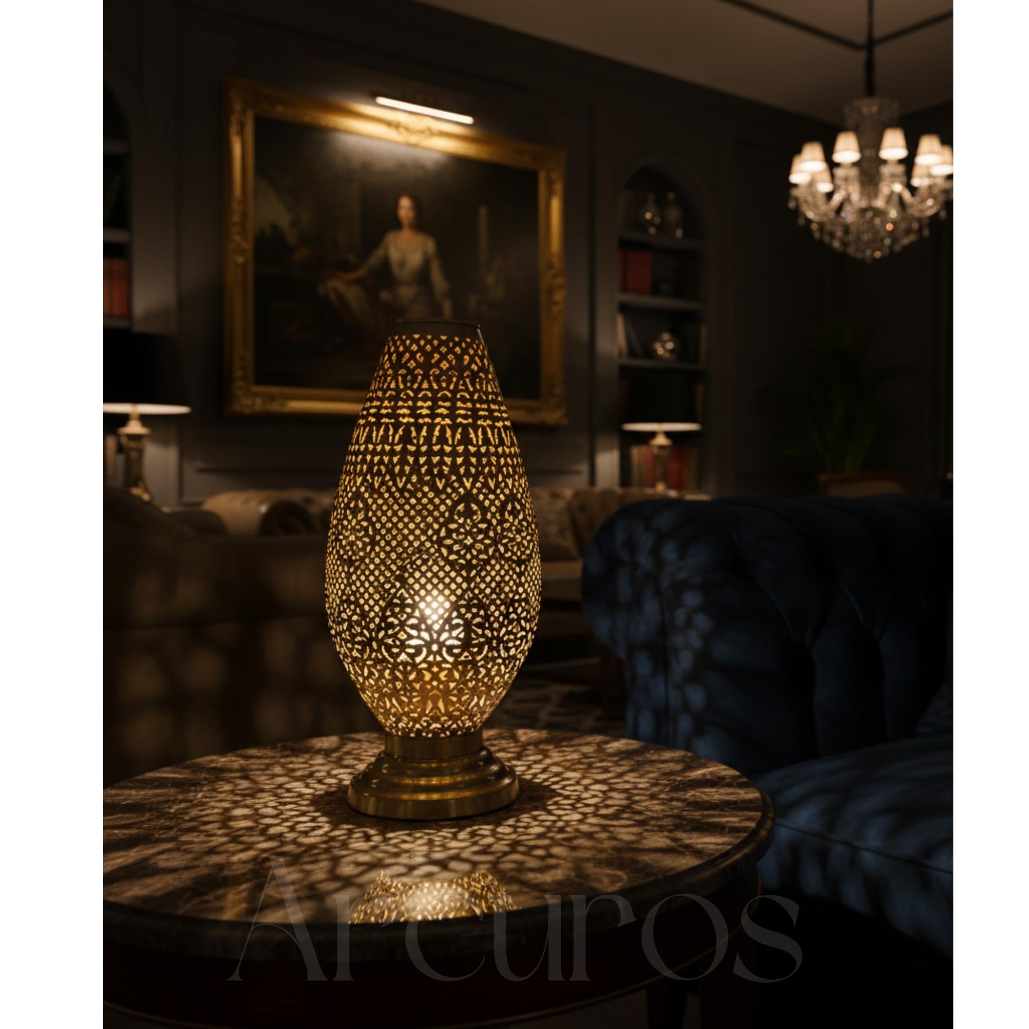 Refined Brass Unique Floor Lamp – Handmade Moroccan Standing Light Fixture for Oriental Art Style Beldiatlas