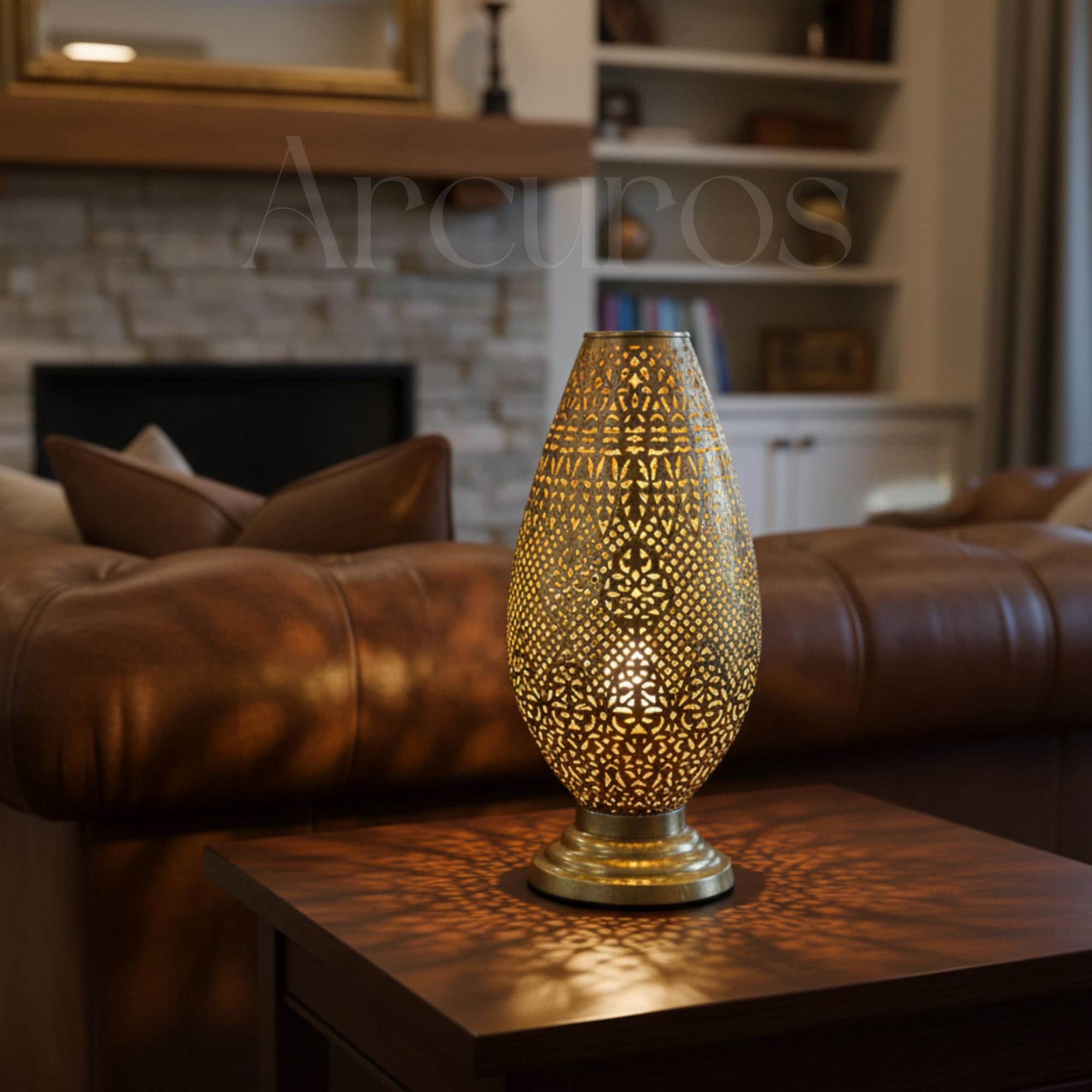 Refined Brass Unique Floor Lamp – Handmade Moroccan Standing Light Fixture for Oriental Art Style Beldiatlas