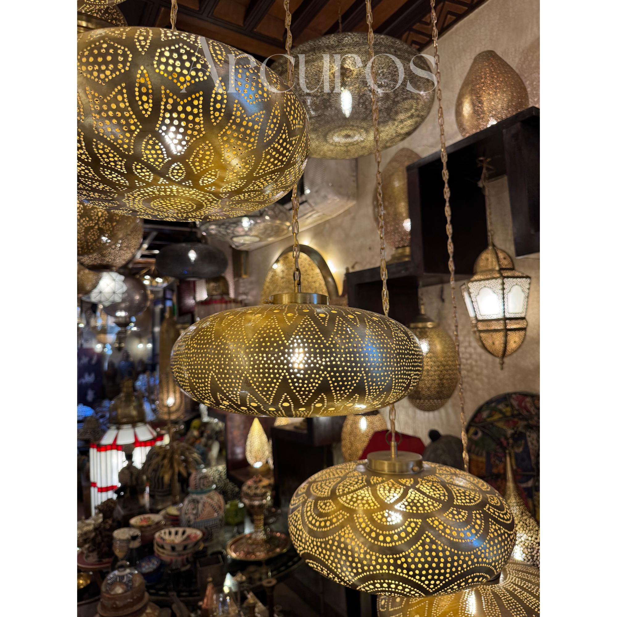 Moroccan brass pendant light Beldiatlas