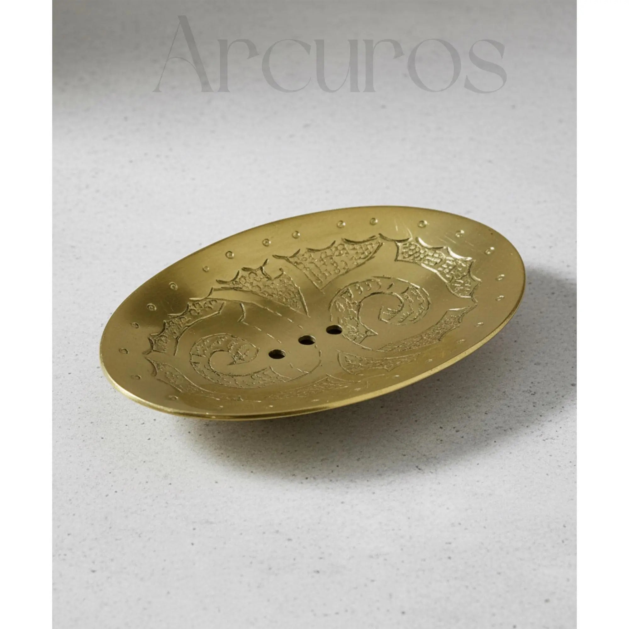 Handcrafted Unlacquered Brass Soap Dish: Moroccan Bathroom Decor Beldiatlas