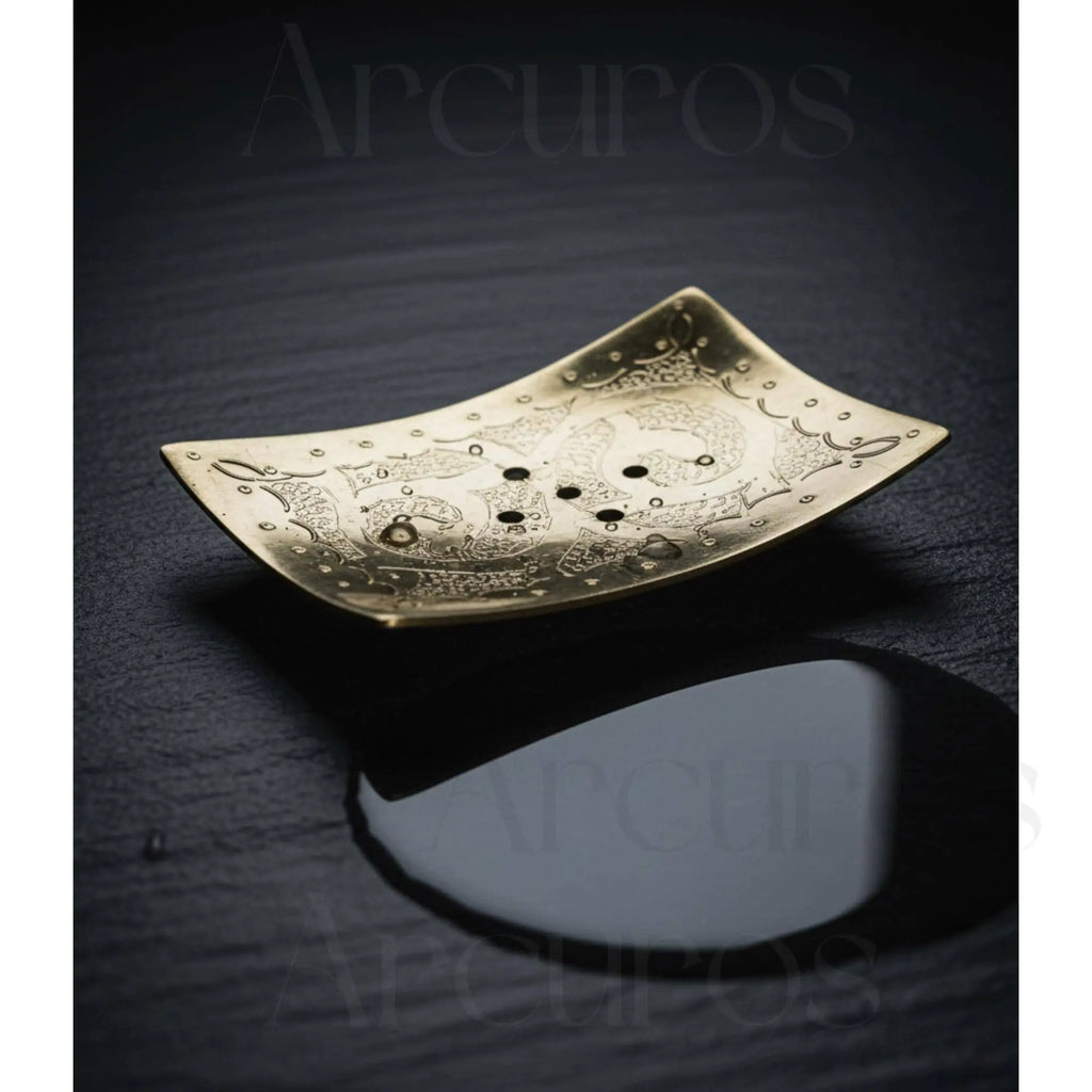 Unlacquered Brass Soap Dish, Soap Holder Handcrafted Beldiatlas