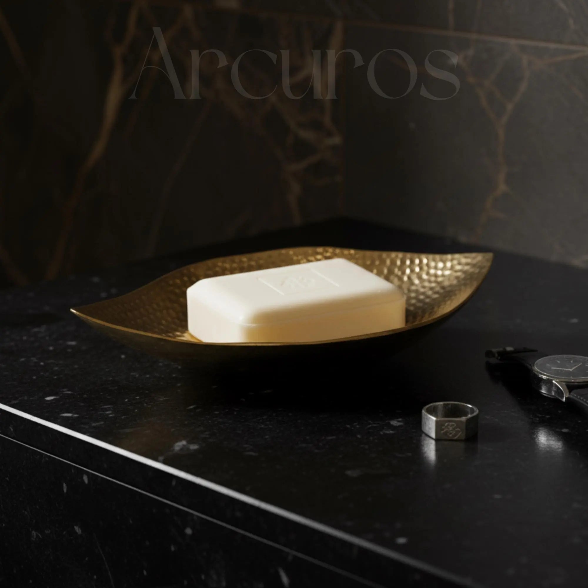 Handmade Moroccan Brass Soap Dish - Engraved Bathroom Decor Beldiatlas