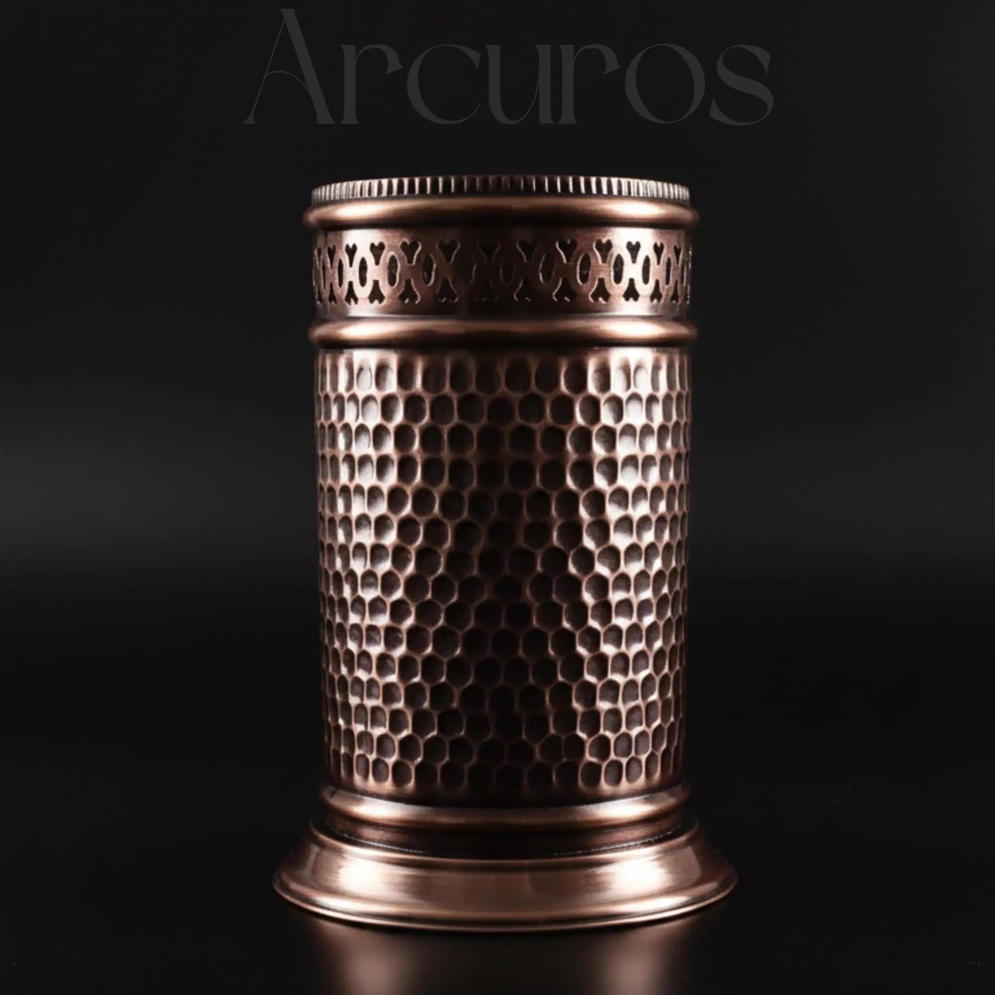 Handcrafted Brass Trash Can, Hammered Moroccan Bathroom Decor Beldiatlas