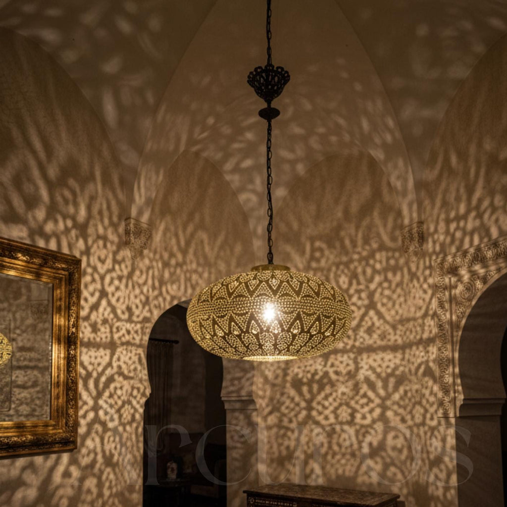 Moroccan brass pendant light Beldiatlas