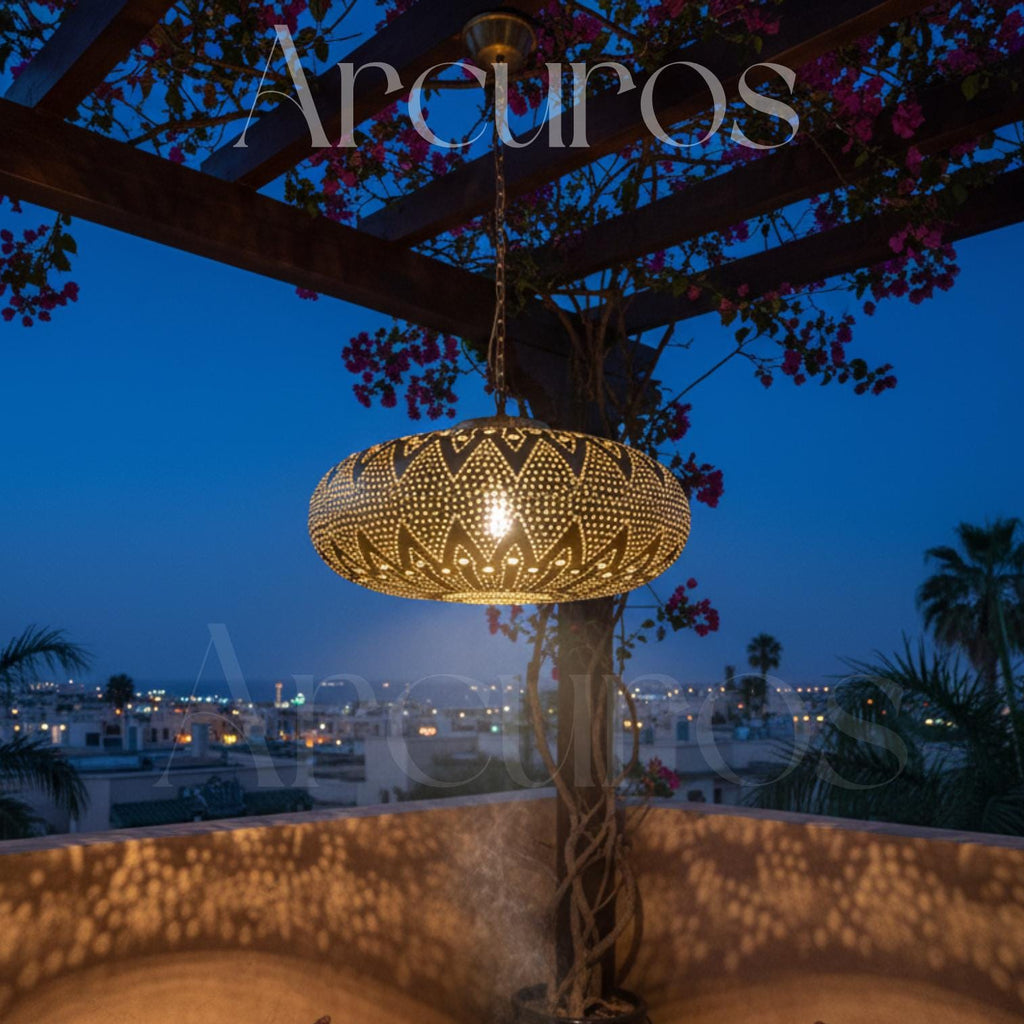 Moroccan brass pendant light Beldiatlas