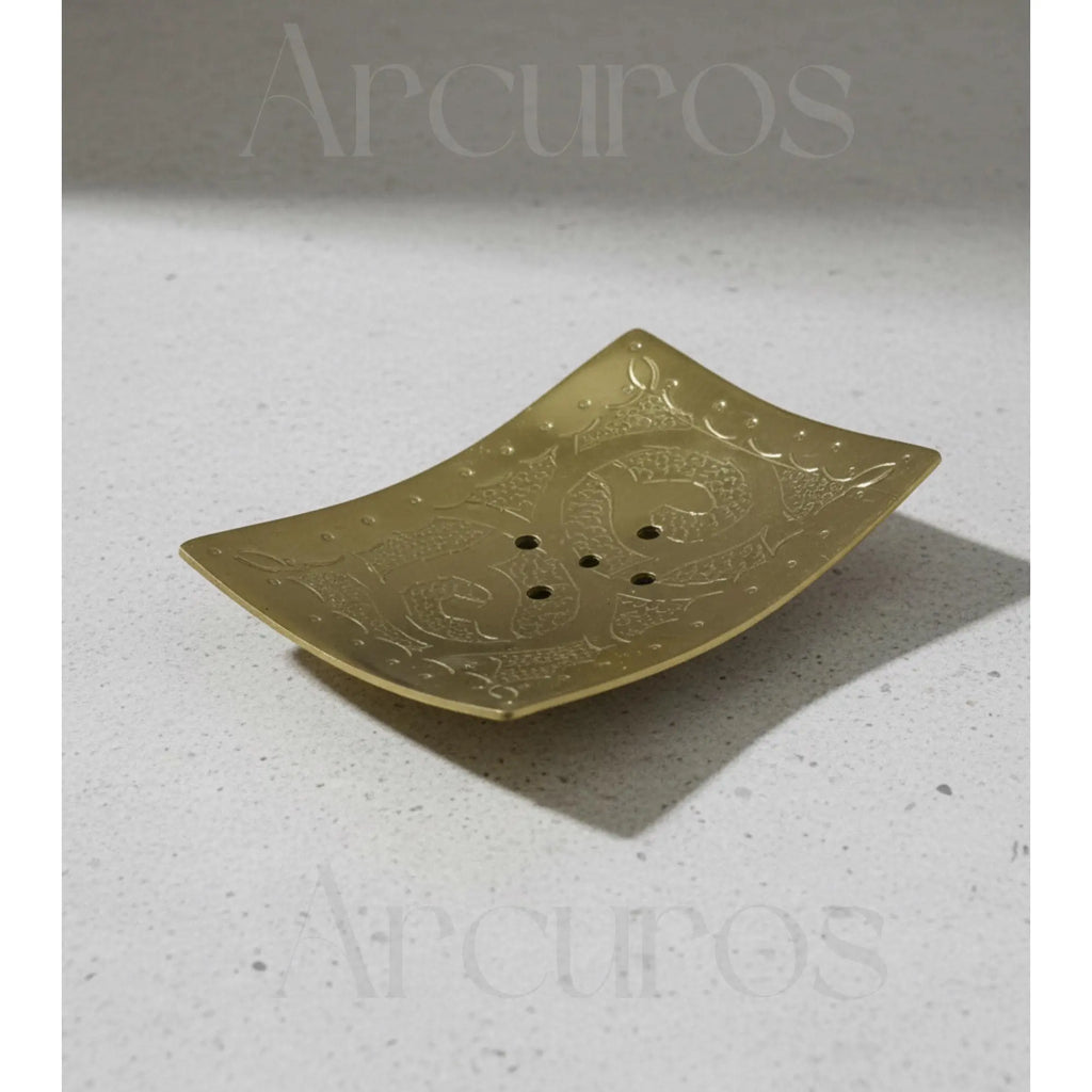 Unlacquered Brass Soap Dish, Soap Holder Handcrafted Beldiatlas