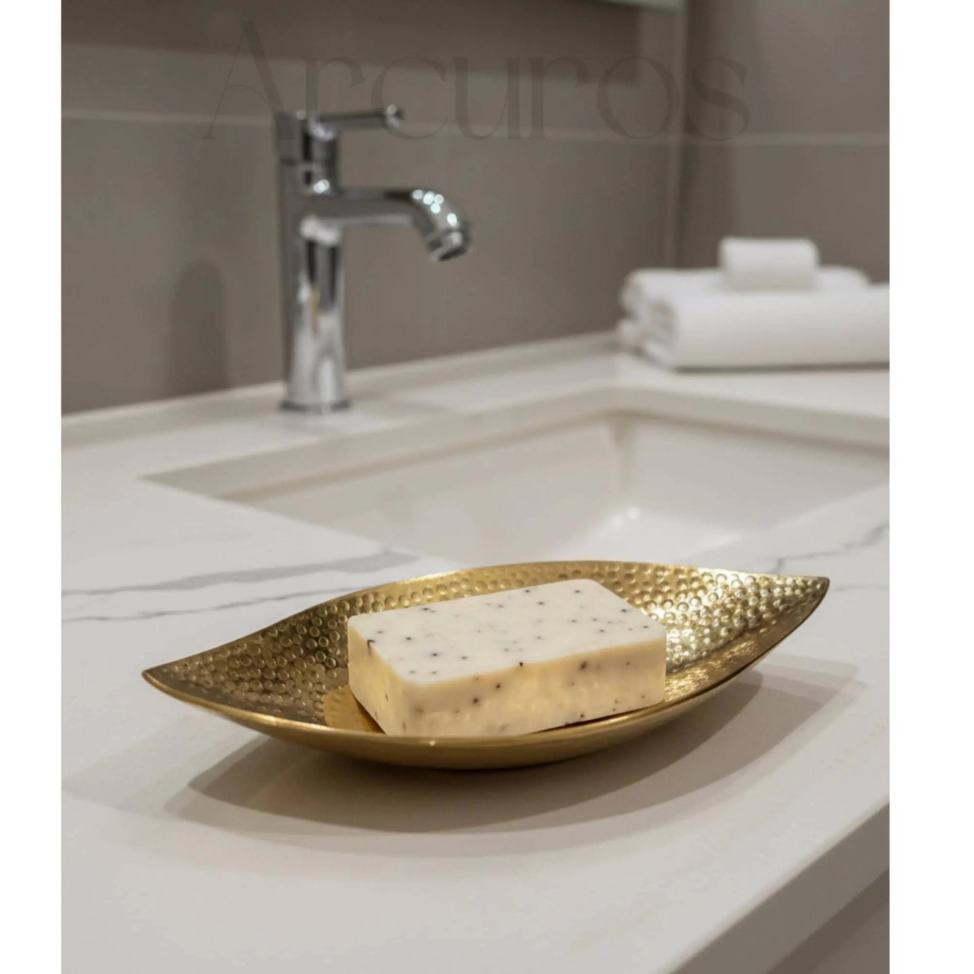 Handmade Moroccan Brass Soap Dish - Engraved Bathroom Decor Beldiatlas